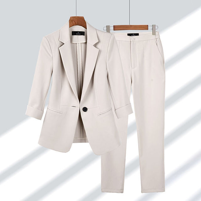Traje de dos piezas para mujer con blazer y pantalón