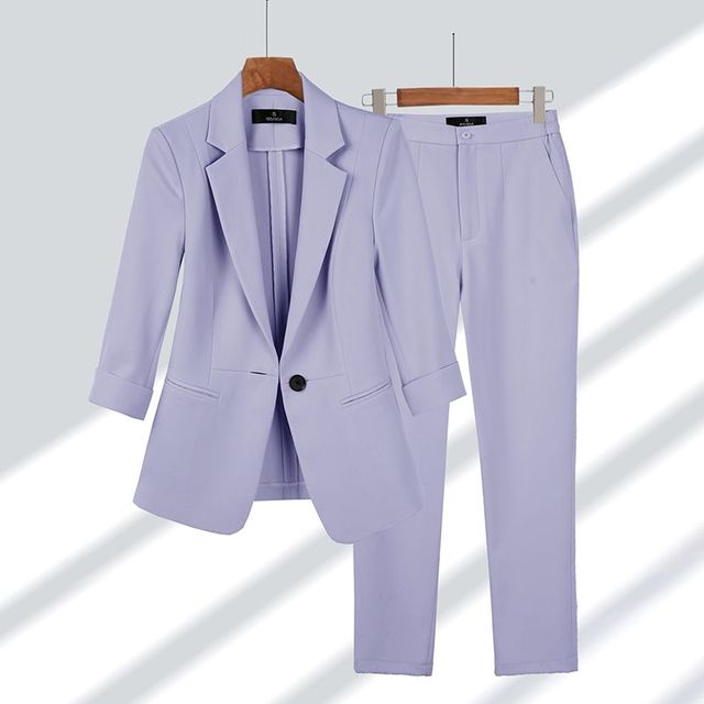 Traje de dos piezas para mujer con blazer y pantalón