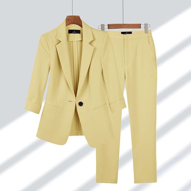Traje de dos piezas para mujer con blazer y pantalón