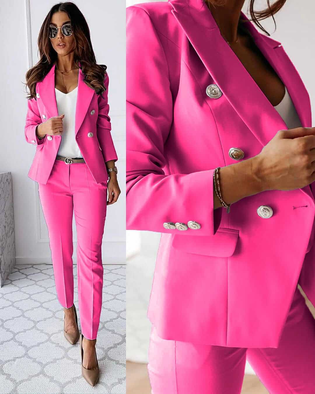 Traje de mujer: americana y elegante pantalón ajustado