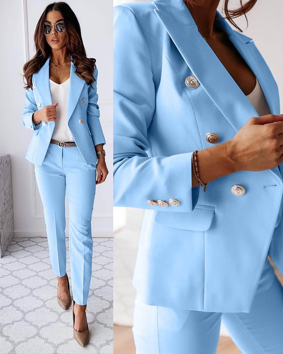 Traje de mujer: americana y elegante pantalón ajustado