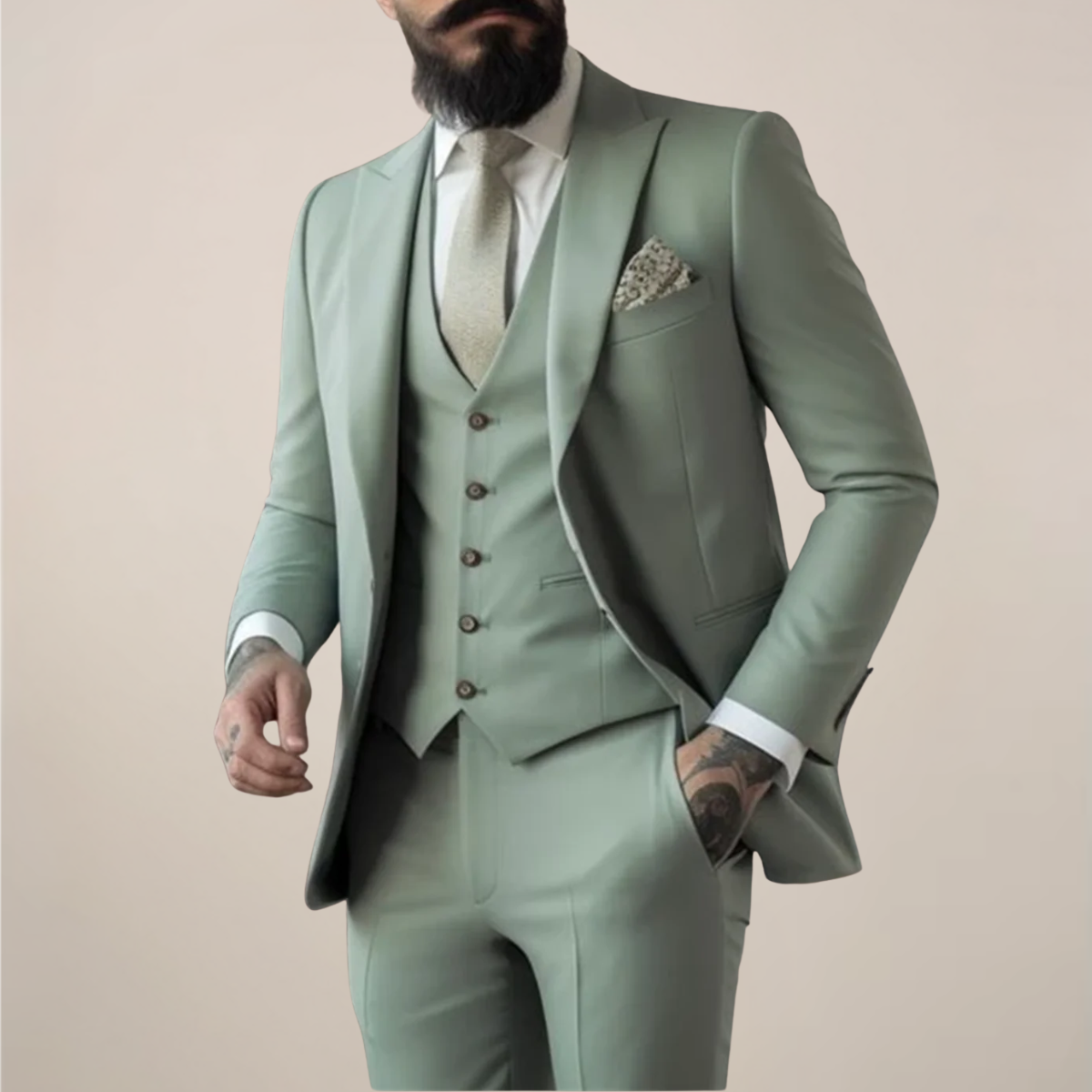 Traje de Tres Piezas Moderno