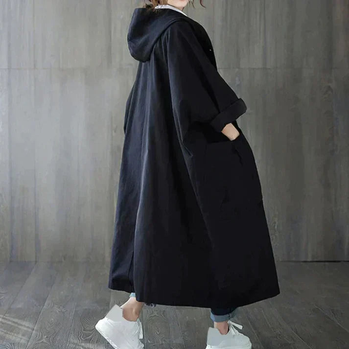 Trench clásico oversize para mujer con cinturón