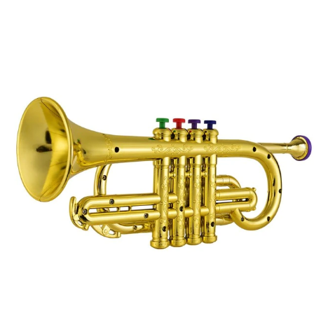 Trompeta de juguete infantil para regalo, instrumento musical de simulación y herramienta para tocar música