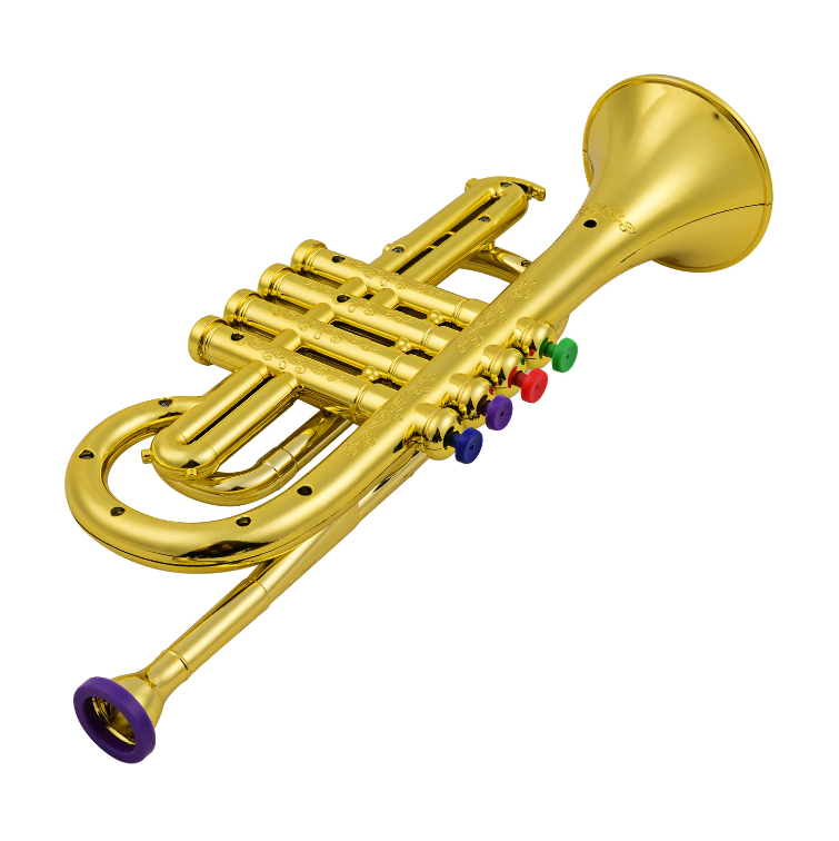 Trompeta de juguete infantil para regalo, instrumento musical de simulación y herramienta para tocar música