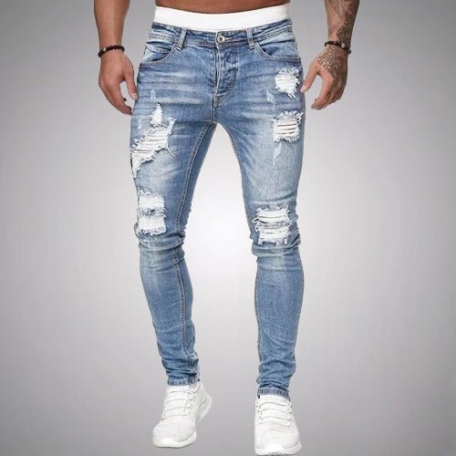 Vaqueros skinny rotos para hombre