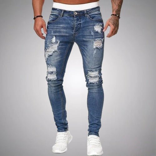 Vaqueros skinny rotos para hombre
