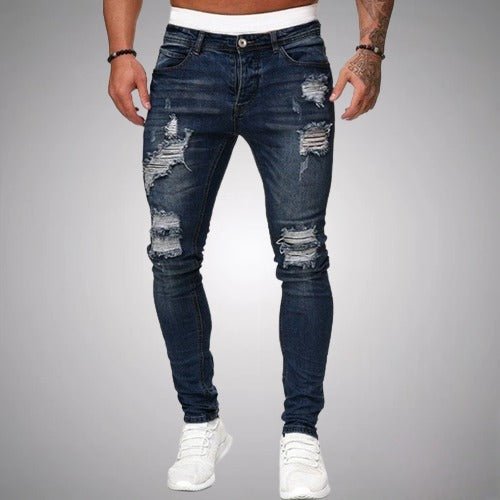 Vaqueros skinny rotos para hombre