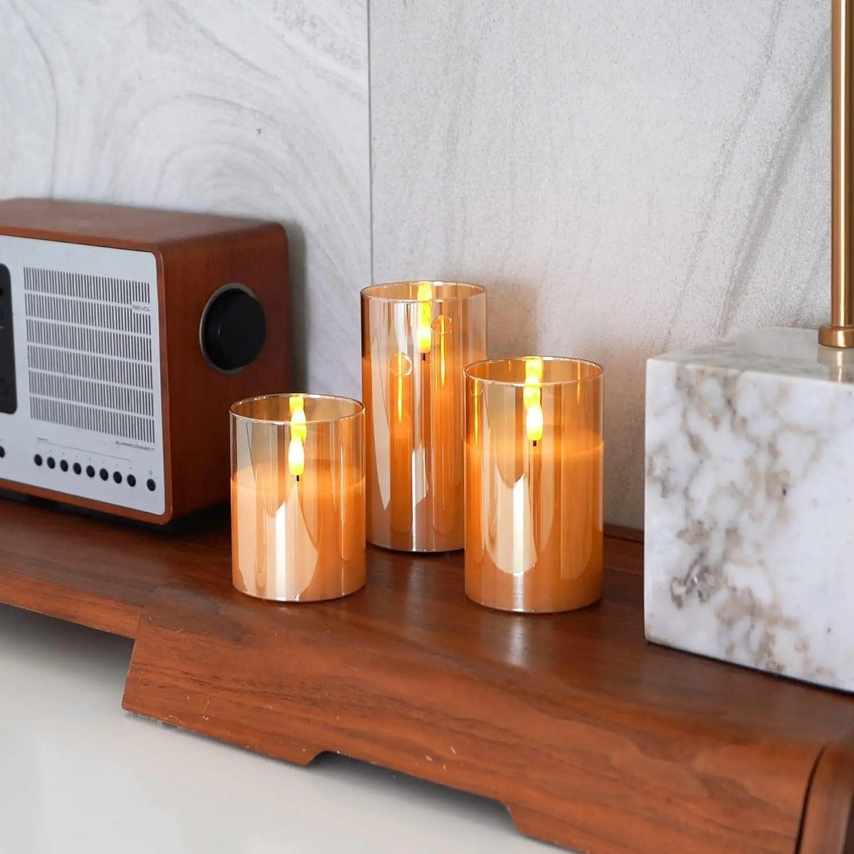 Velas LED inalámbricas para crear ambiente – Juego de 3 unidades