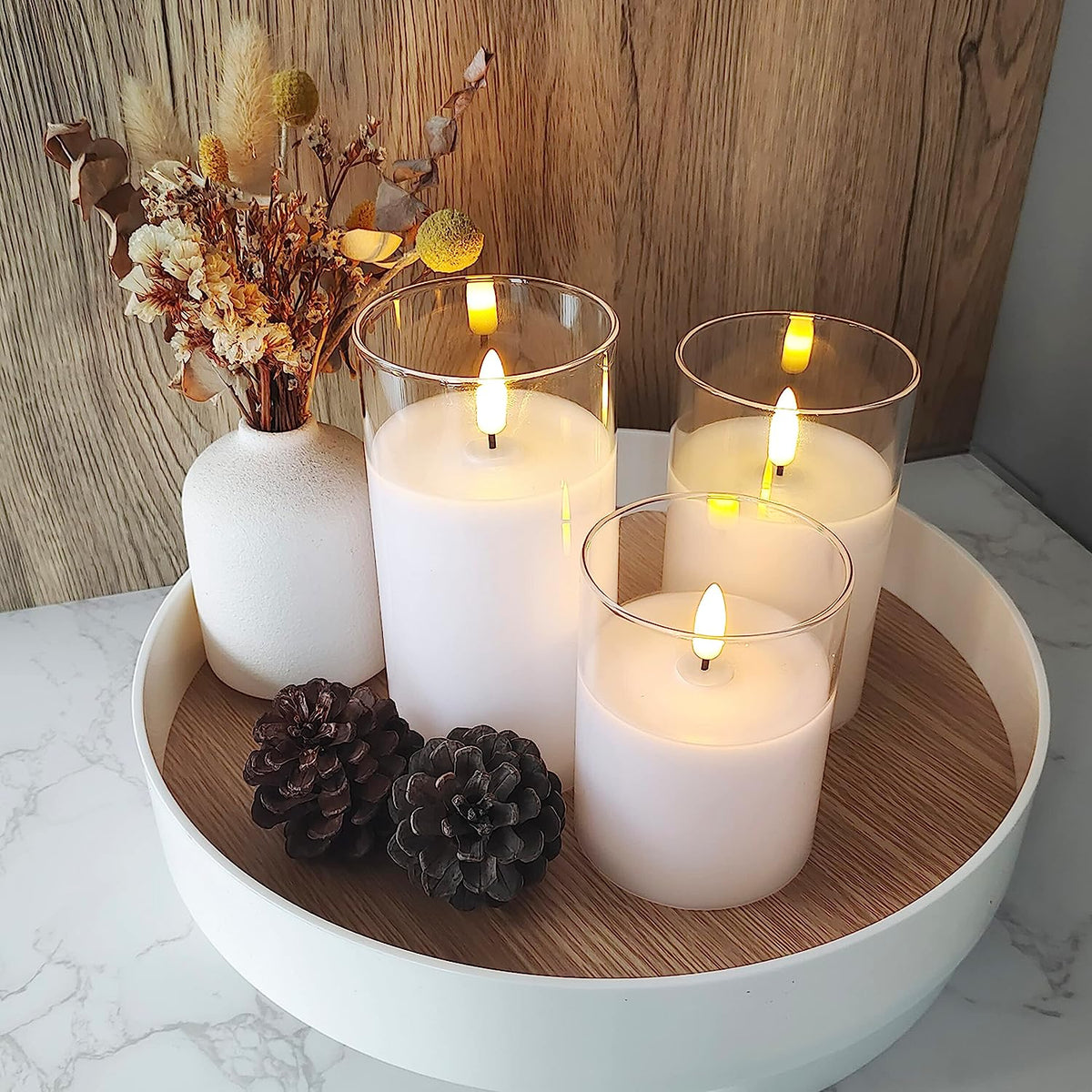 Velas LED inalámbricas para crear ambiente – Juego de 3 unidades