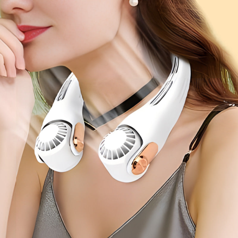 Ventilador de cuello con aire acondicionado - Enfriamiento personal ultra silencioso para verano