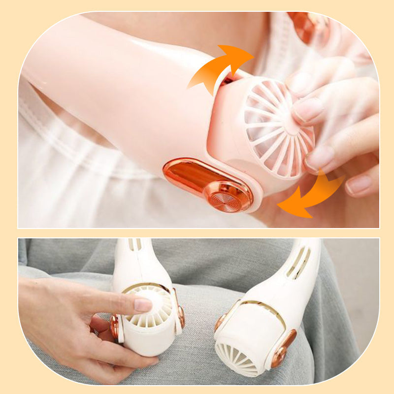 Ventilador de cuello con aire acondicionado - Enfriamiento personal ultra silencioso para verano