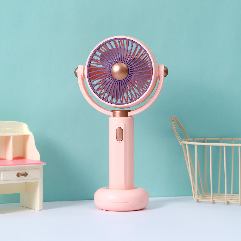 Ventilador de mano portátil para mujer con diseño ergonómico