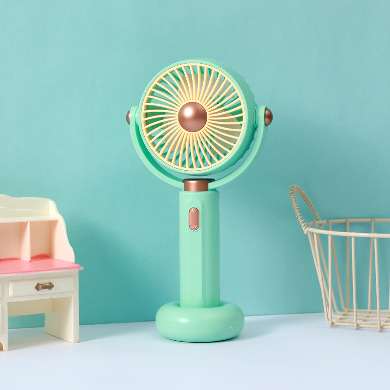 Ventilador de mano portátil para mujer con diseño ergonómico