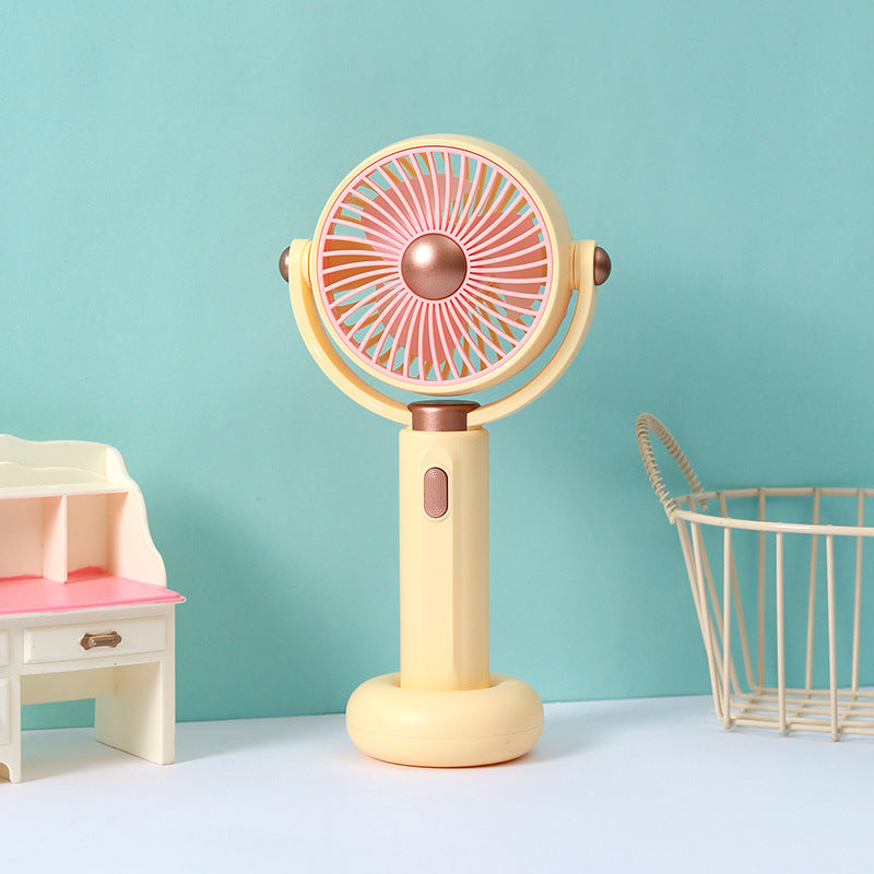 Ventilador de mano portátil para mujer con diseño ergonómico