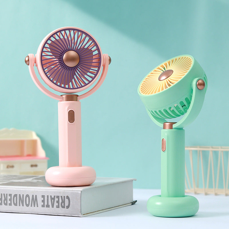 Ventilador de mano portátil para mujer con diseño ergonómico