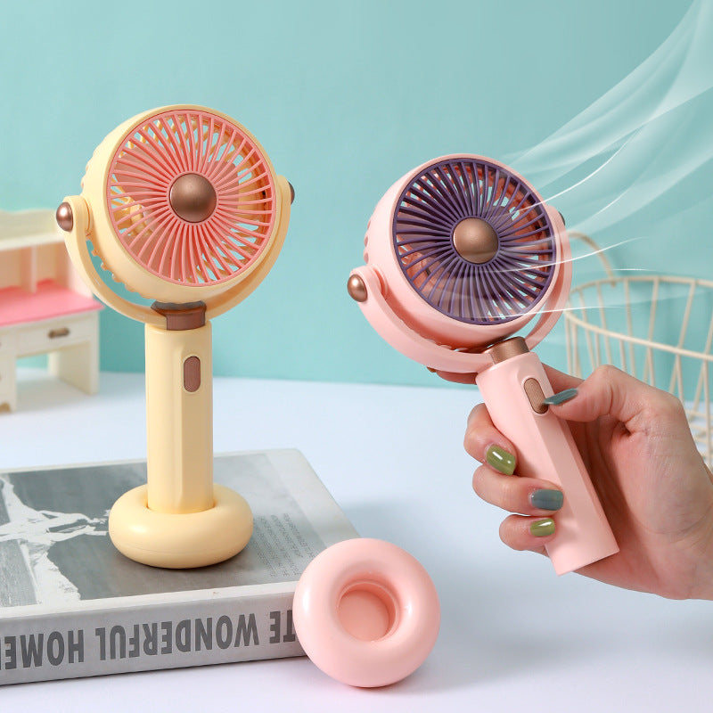 Ventilador de mano portátil para mujer con diseño ergonómico