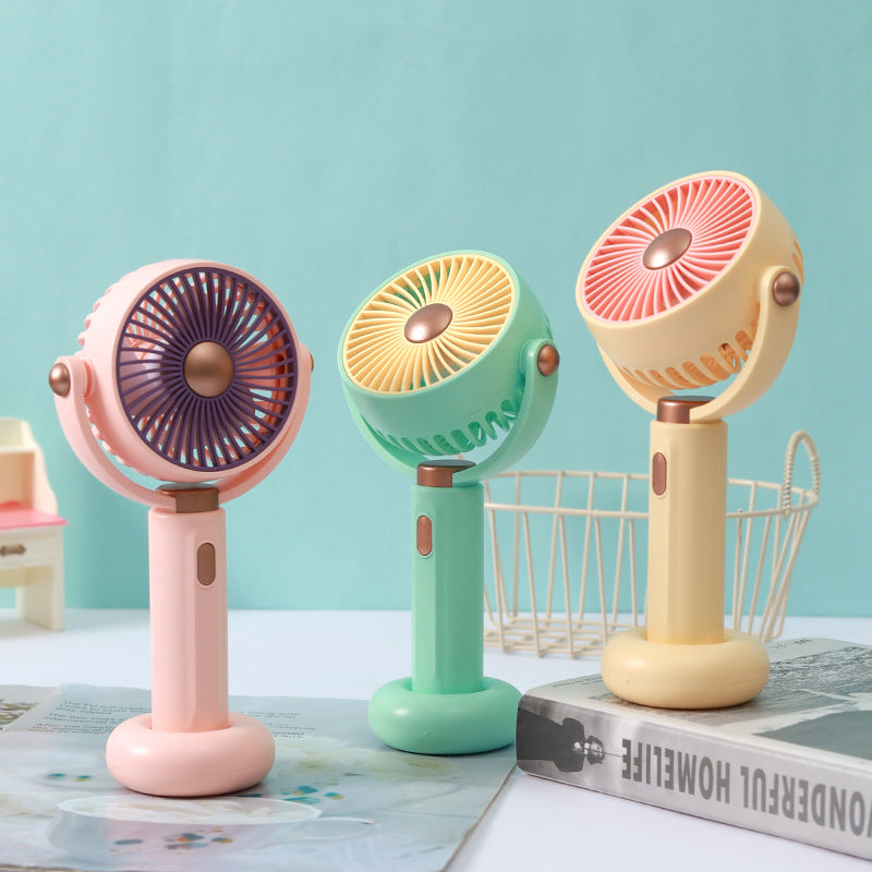 Ventilador de mano portátil para mujer con diseño ergonómico