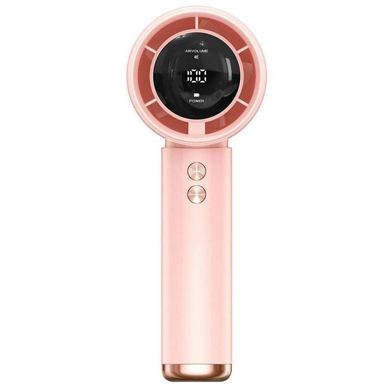 Ventilador de mano portátil para mujer con pantalla digital LCD