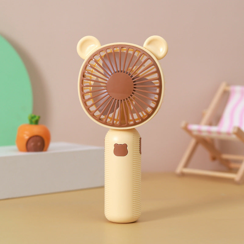 Ventilador de mano portátil unisex con adorable diseño de oso