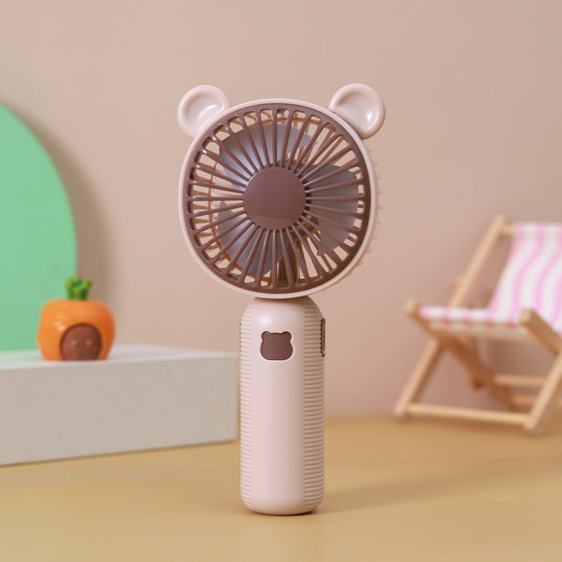 Ventilador de mano portátil unisex con adorable diseño de oso