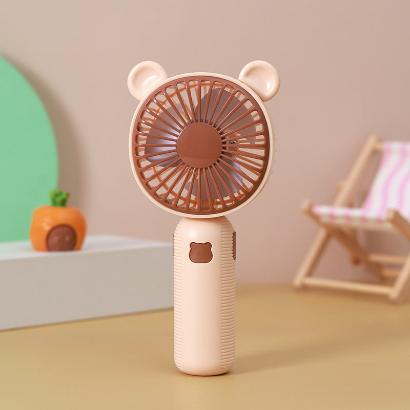 Ventilador de mano portátil unisex con adorable diseño de oso