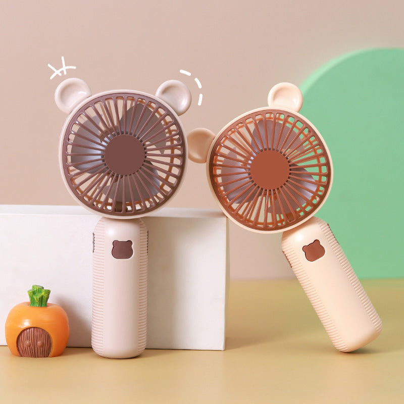 Ventilador de mano portátil unisex con adorable diseño de oso