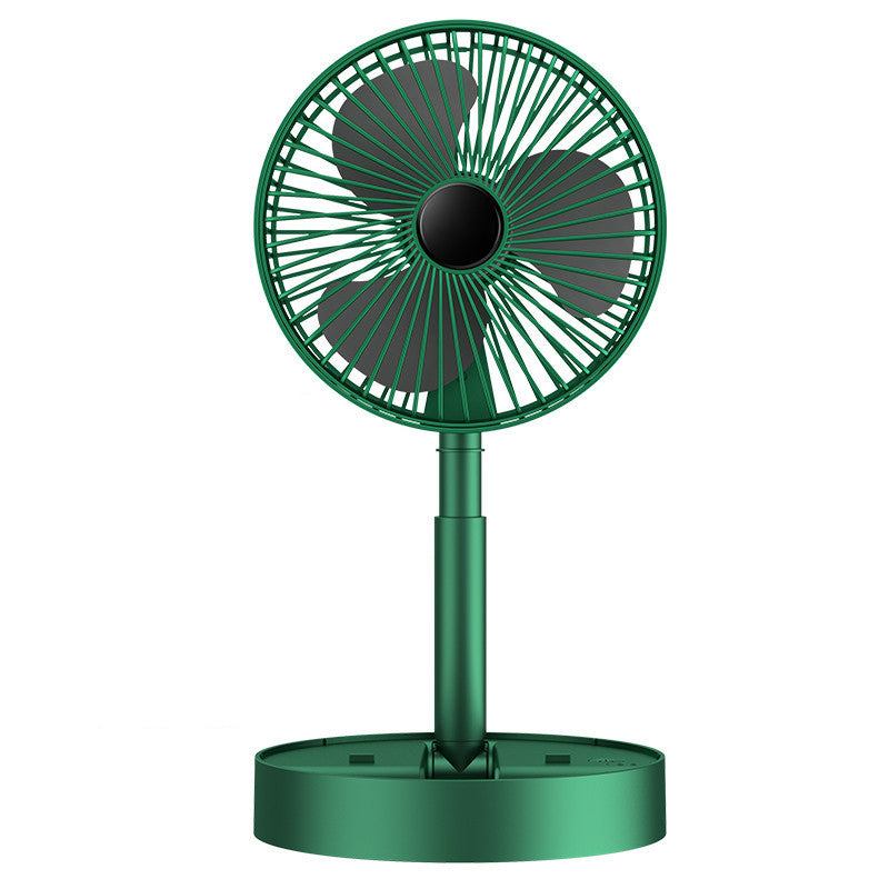 Ventilador de mesa con diseño telescópico, portátil y silencioso