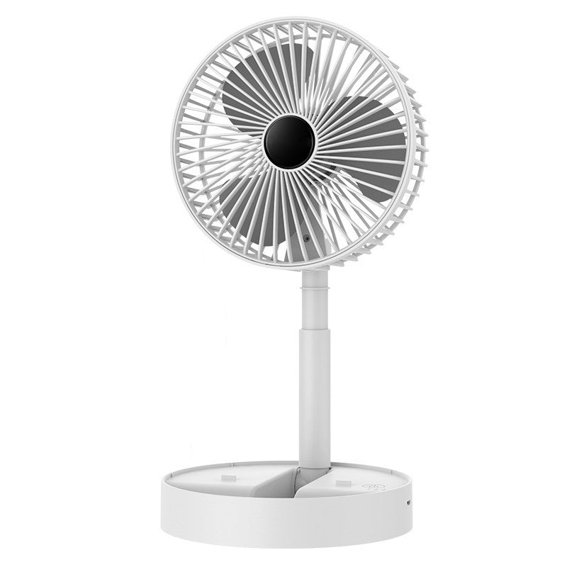 Ventilador de mesa con diseño telescópico, portátil y silencioso