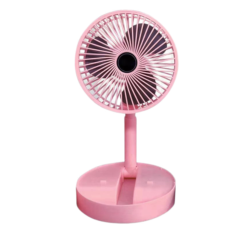 Ventilador de mesa con diseño telescópico, portátil y silencioso