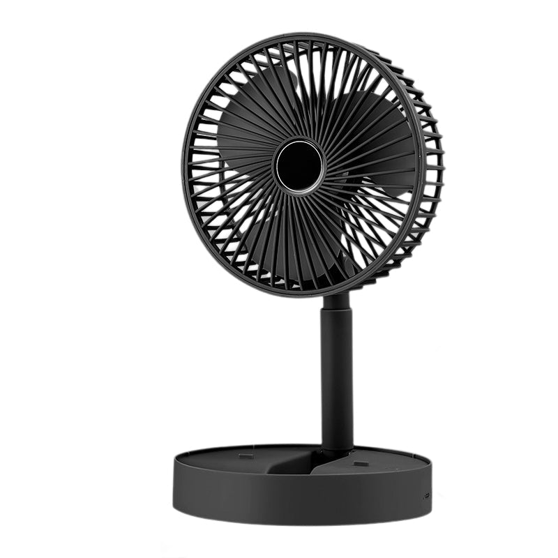 Ventilador de mesa con diseño telescópico, portátil y silencioso