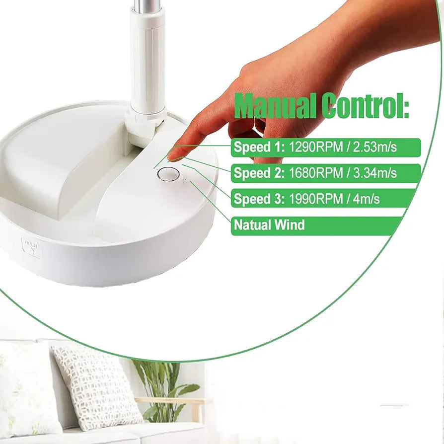 Ventilador de mesa plegable, portátil y recargable