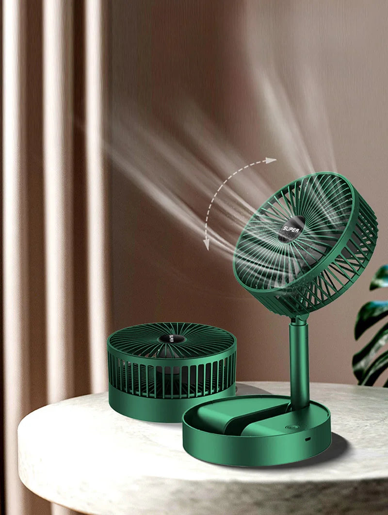 Ventilador de mesa plegable USB con potente flujo de aire