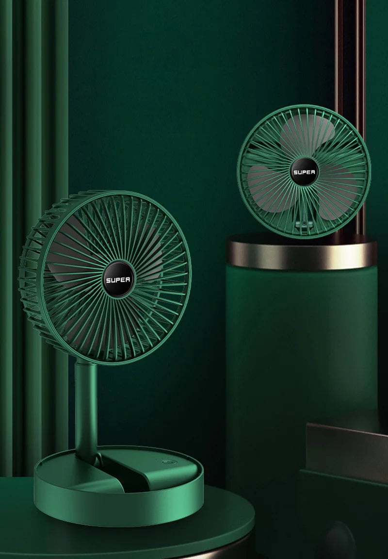Ventilador de mesa plegable USB con potente flujo de aire