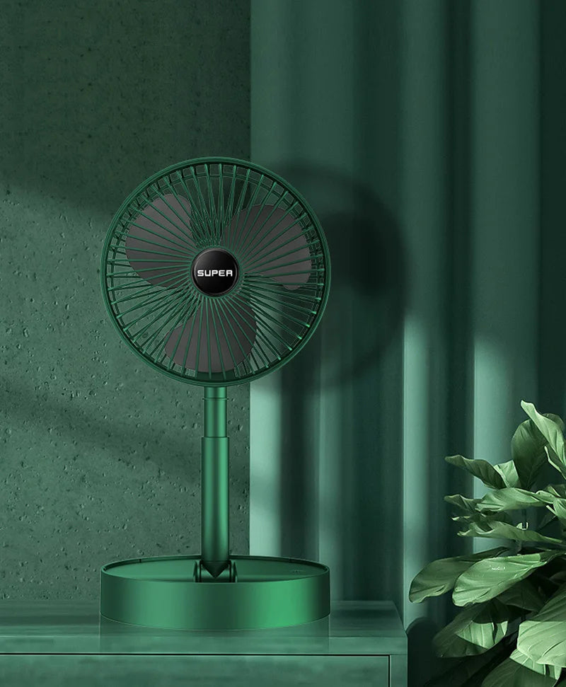 Ventilador de mesa plegable USB con potente flujo de aire