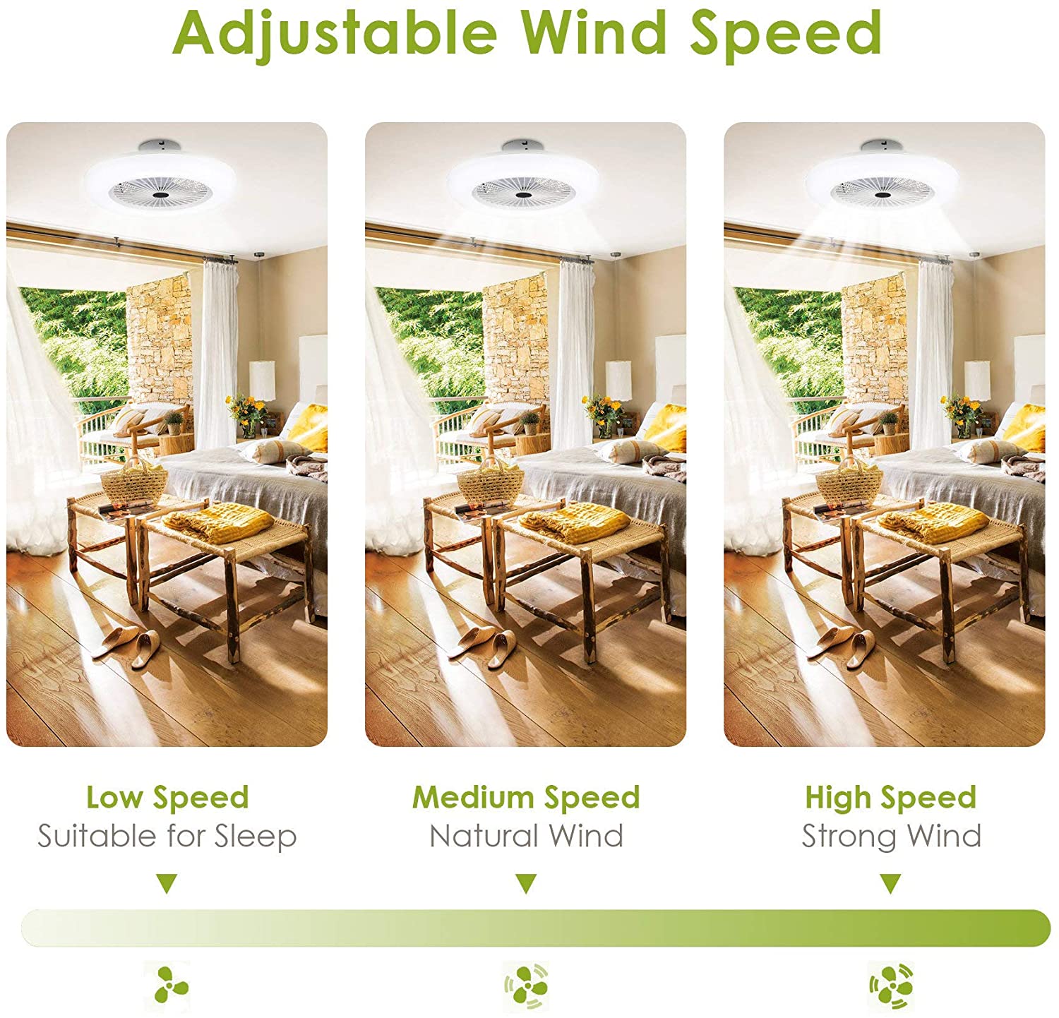 Ventilador de techo con luz de 80 W y mando a distancia