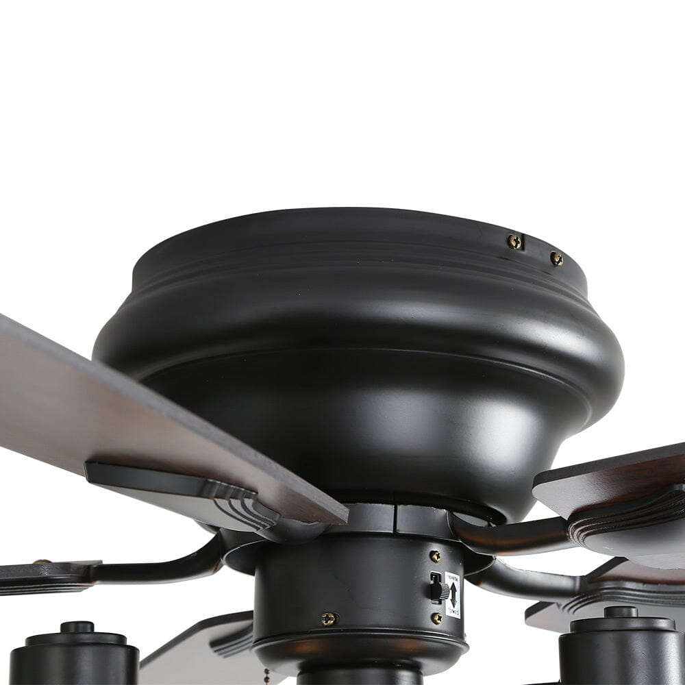 Ventilador de techo de perfil bajo de 52 para ahorrar espacio con luz LED y mando a distancia