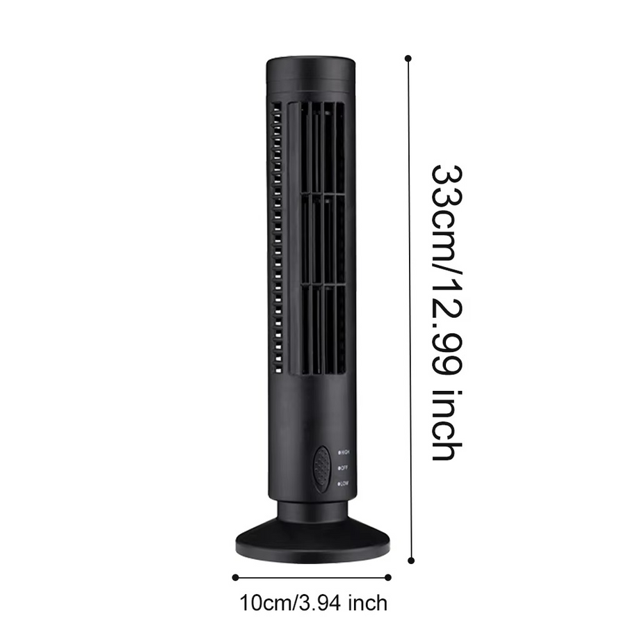 Ventilador de torre compacto con tecnología de brisa silenciosa sin aspas