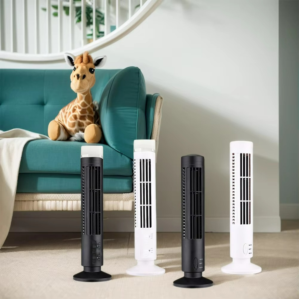 Ventilador de torre compacto con tecnología de brisa silenciosa sin aspas