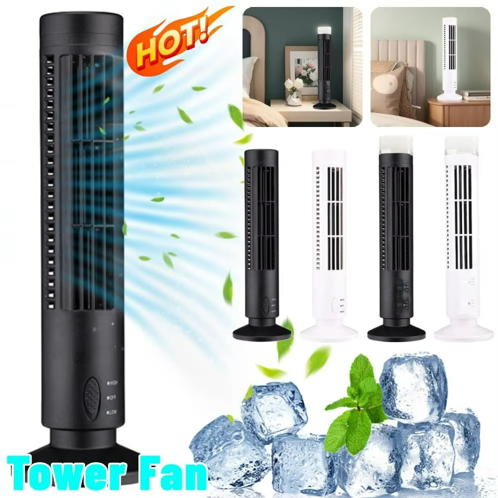 Ventilador de torre compacto con tecnología de brisa silenciosa sin aspas