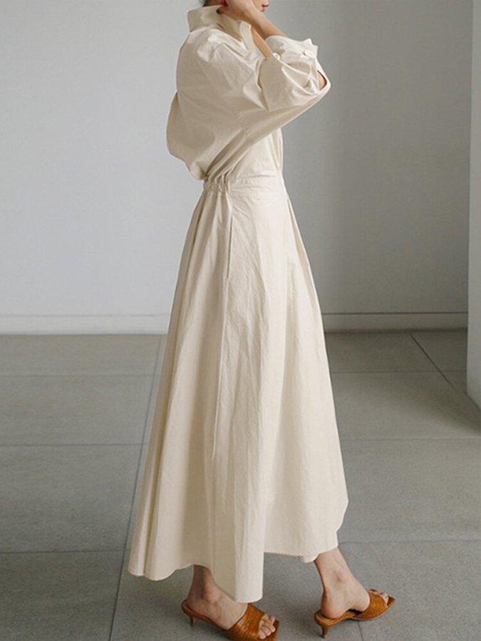 Vestido camisero elegante con botones