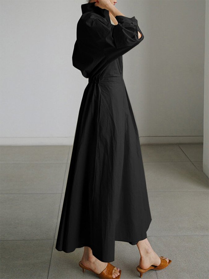 Vestido camisero elegante con botones