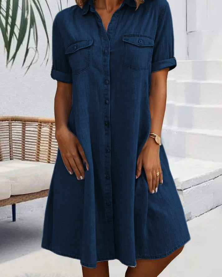 Vestido camisero para mujer con cierre de botones