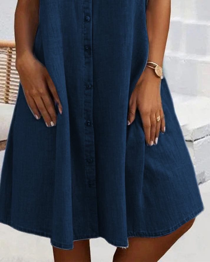 Vestido camisero para mujer con cierre de botones