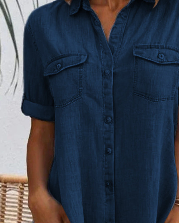 Vestido camisero para mujer con cierre de botones
