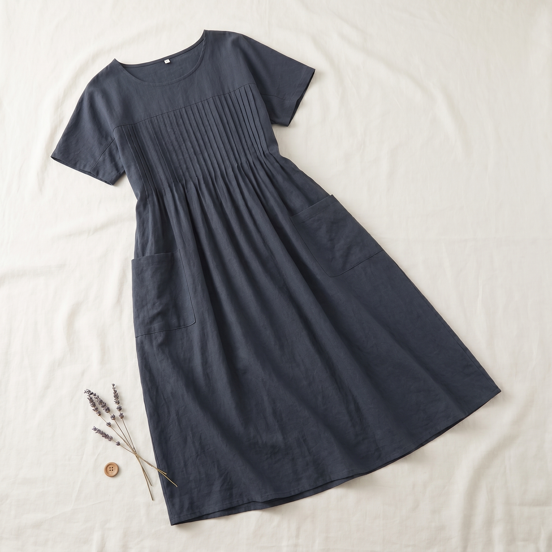 Vestido Casual Transpirable para Mujer | Corte Holgado con Bolsillos | Estilo Casual Chic