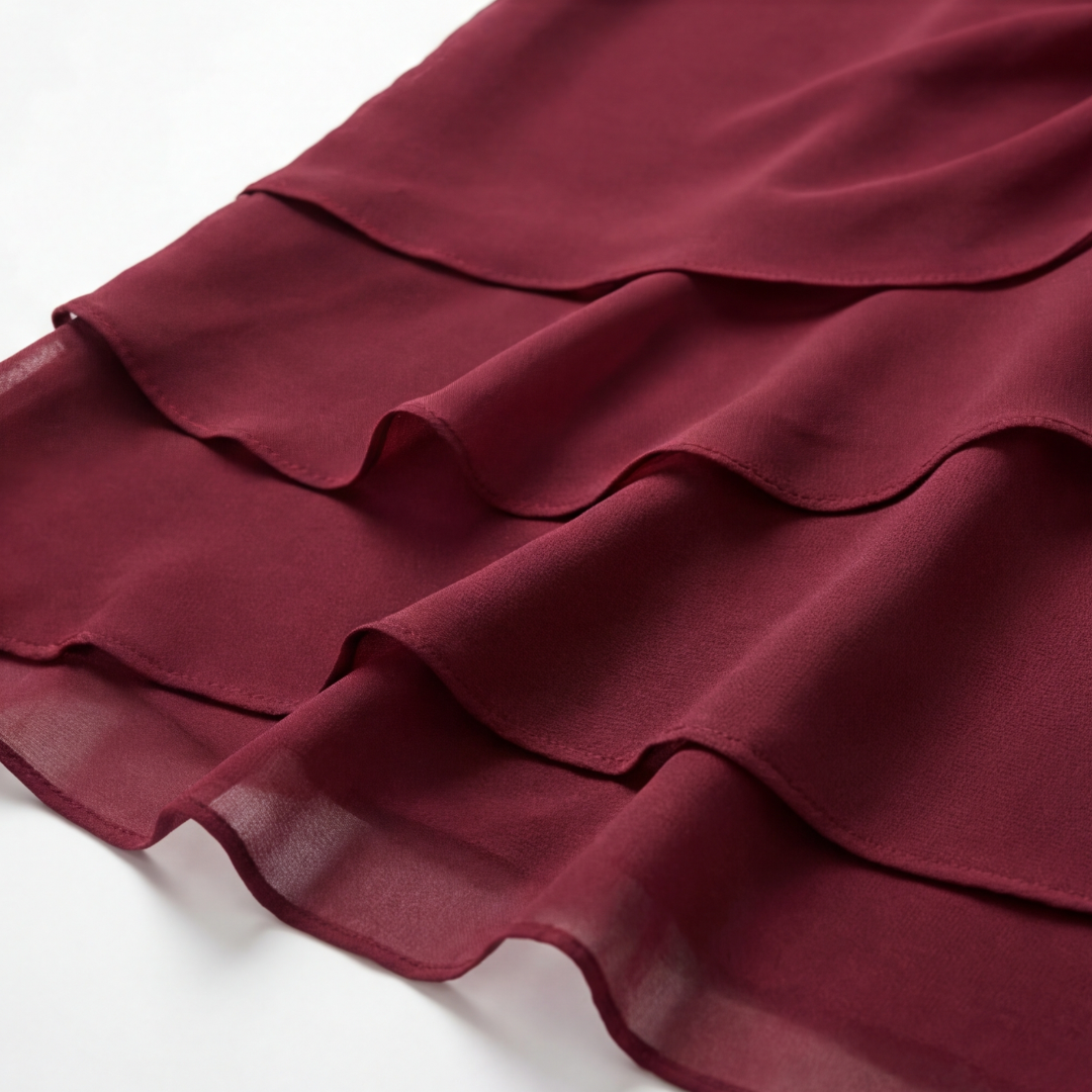 Vestido con Cintura Fruncida y Torsión