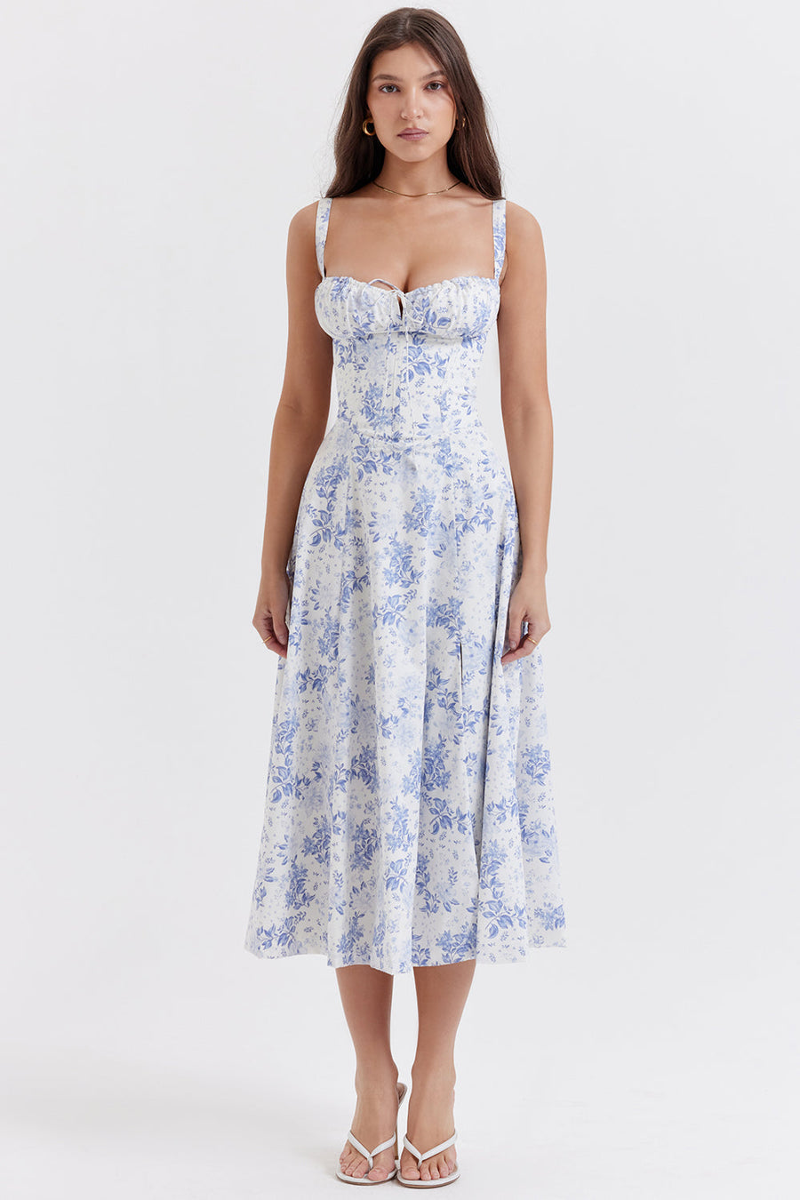 Vestido corsé para mujer – Estampado primaveral moderno, corte entallado y estilo femenino