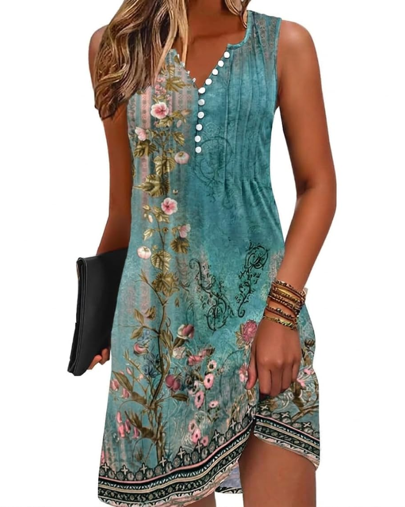 Vestido corto en A con escote en V