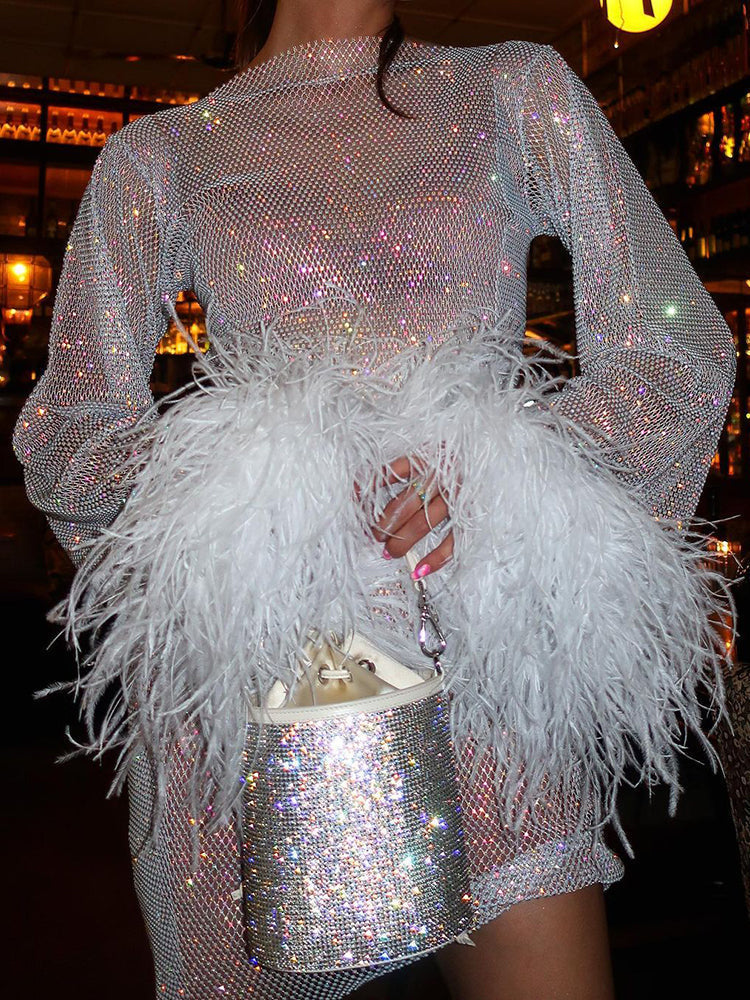 Vestido de noche brillante para mujer